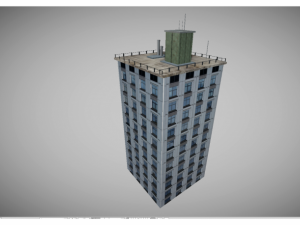 low poly city building 3Dモデル
