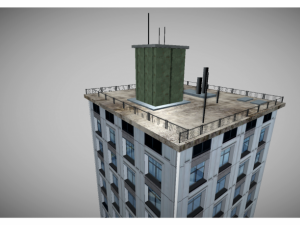 low poly city building 3D Model