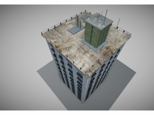 low poly city building 3D Model