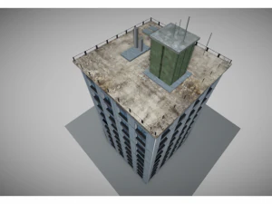 low poly city building 3D Model