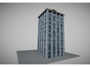 low poly city building 3D Model