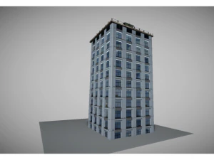 low poly city building 3D Model