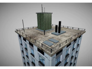 low poly city building 3D Model