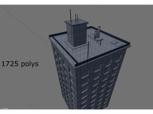 low poly city building 3D Model