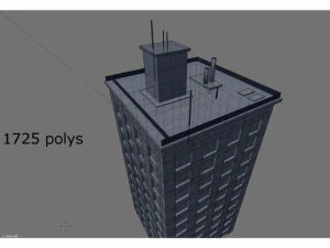 low poly city building 3D Model