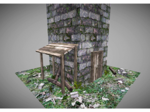 low poly medieval tower Model 3D