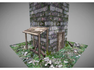 low poly medieval tower 3D Model
