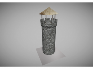 low poly medieval tower 3D Model