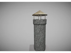 low poly medieval tower 3D Model
