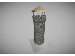 मध्ययुगीन टावर 3D मॉडल