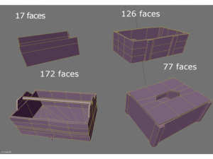 low poly wooden crates pack 3D Model