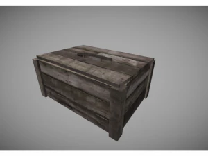 low poly wooden crates pack 3D Model
