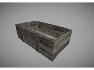 low poly wooden crates pack 3D Model