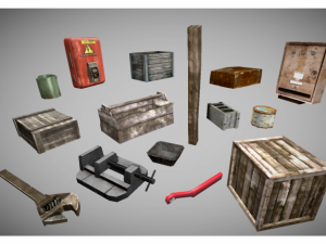 garage objects pack 3D Model