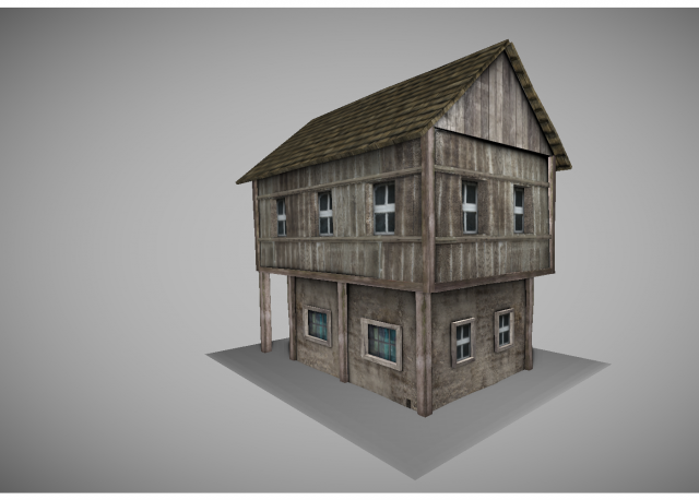 low poly medieval house Modelo 3D .c4d .max .obj .3ds .fbx .stl .blend 
