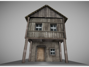 low poly medieval house Modelo 3D