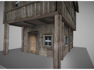 low poly medieval house Modelo 3D