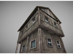 low poly medieval house Modelo 3D