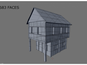 low poly medieval house Modelo 3D