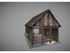 low poly medieval house 3D Model