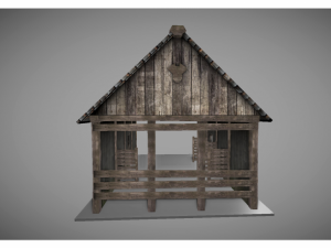 low poly medieval house 3D Model