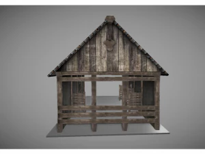 low poly medieval house 3D Model