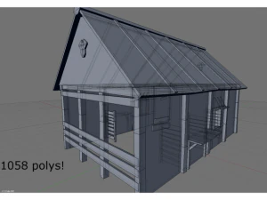 low poly medieval house 3D Model