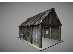 low poly medieval house 3D Model