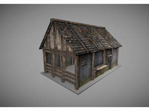 low poly medieval house 3D Model
