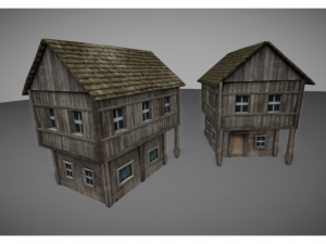 medieval buildings pack 3D Model