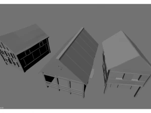 pacote de edif&iacute;cios medievais Modelo 3D