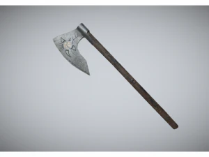低聚斧头 3D 模型