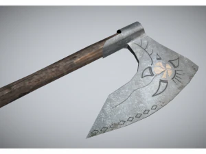 low poly axe 3D Model