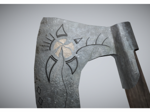 low poly axe 3D Modell