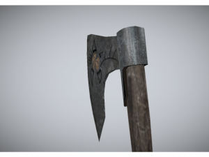 low poly axe 3D Modell