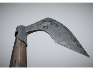 low poly axe 3D Modell