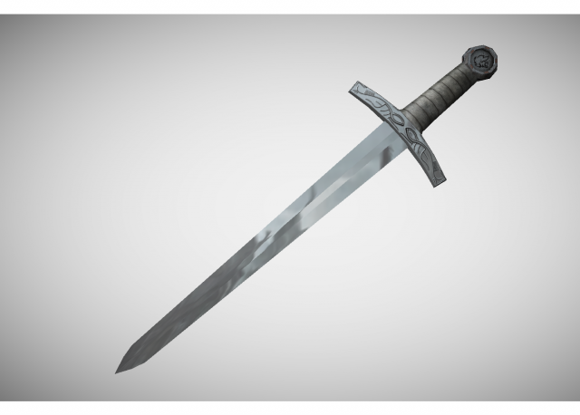 low poly sword 3D-Modell .c4d .max .obj .3ds .fbx .stl .blend 