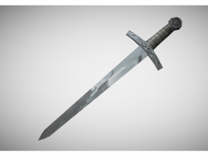 low poly sword Modèle 3D
