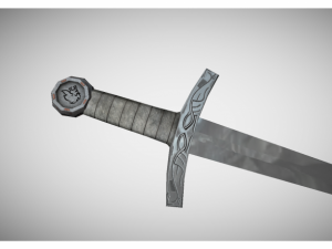 low poly sword 3D-Modell