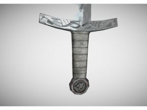 low poly sword 3D-Modell