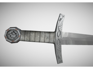 low poly sword 3D-Modell