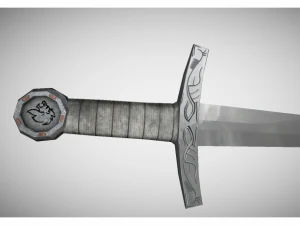 low poly sword 3D Model