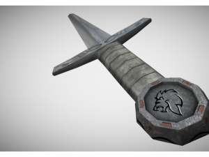 low poly sword 3D-Modell
