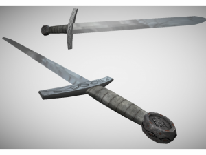 low poly sword 3D-Modell