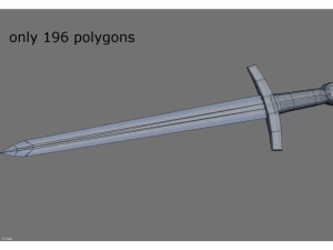 low poly sword 3D Model