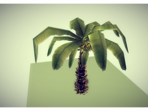 low poly palm Modèle 3D
