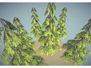 low poly pine tree 3D Model