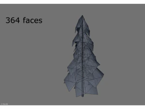 low poly pine tree 3D Model