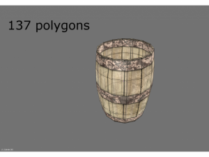 low poyl wooden barrels 3D-Modell
