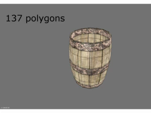 low poyl wooden barrels 3D Model